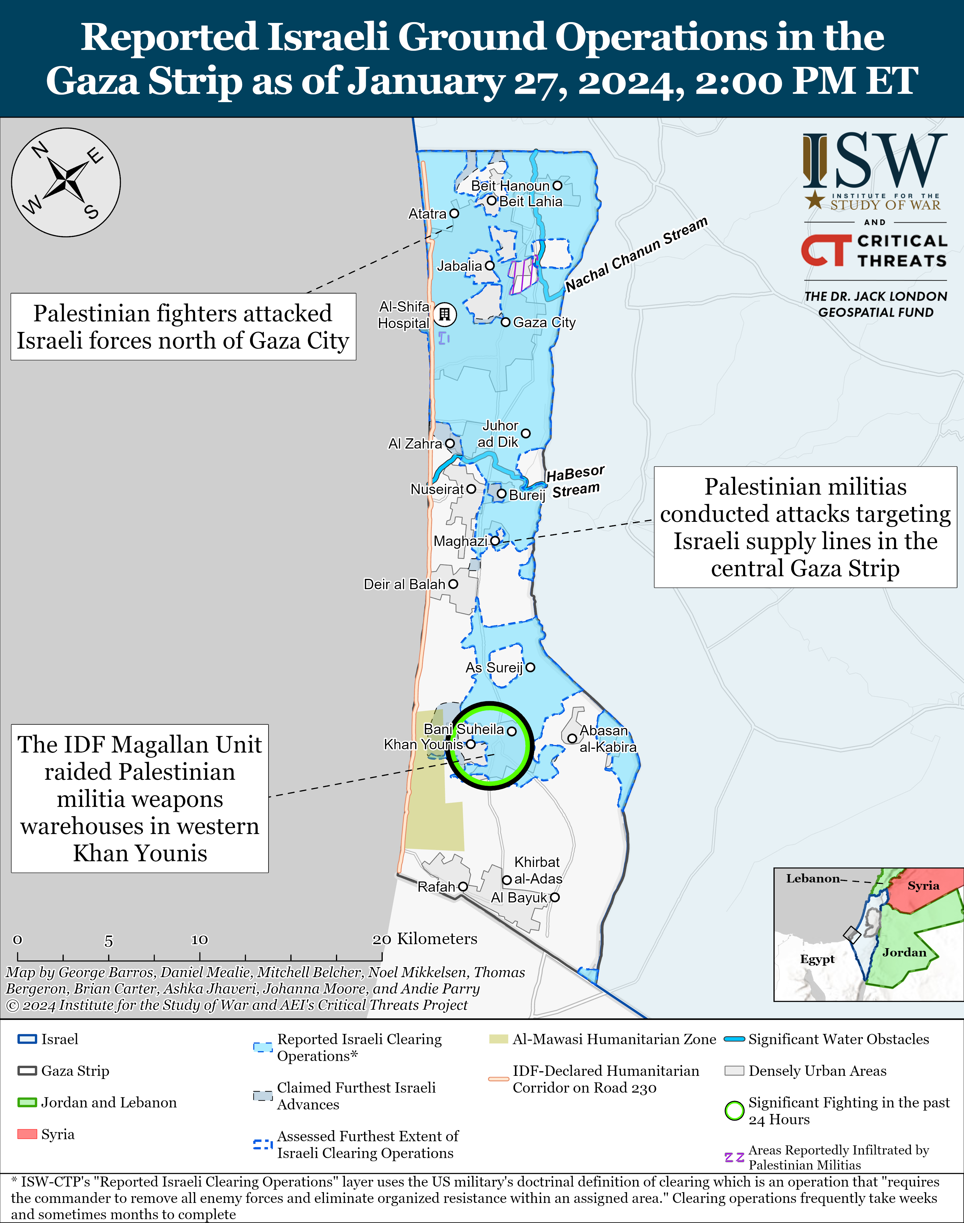 Iran Update January 27 2024 Institute For The Study Of War   Gaza Clearing Map January 27%2C 2024 